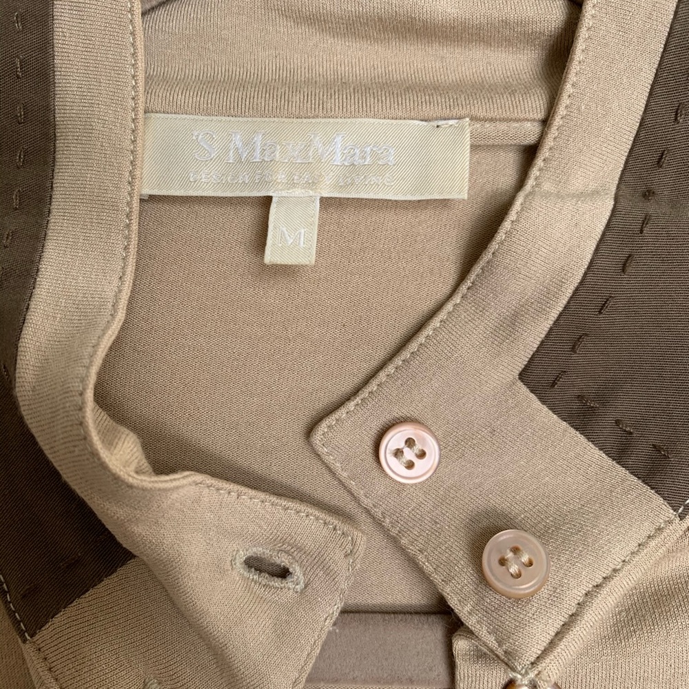 MaxMara Tan Button Down Fitted Shirt - Picture 4 of 7